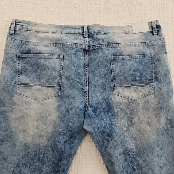 Southpole Jeans Men's 48 (50x33) Acid Wash Stretch Moto Distressed Y2K EUC - Picture 10 of 15
